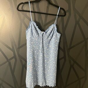 American Eagle Outfitters Blue Floral Chemise